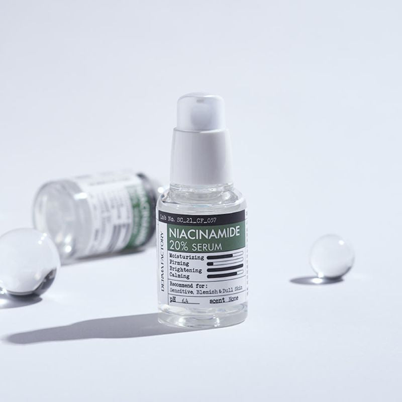 DERMA FACTORY Niacinamide 20% Serum 30ml pump bottle