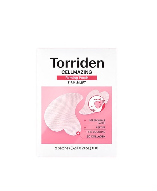 Torriden CELLMAZING Firming Patch 10ea package and individual patch sachet
