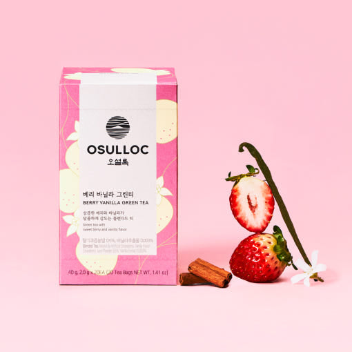 OSULLOC Berry Vanilla Green Tea 20-count package