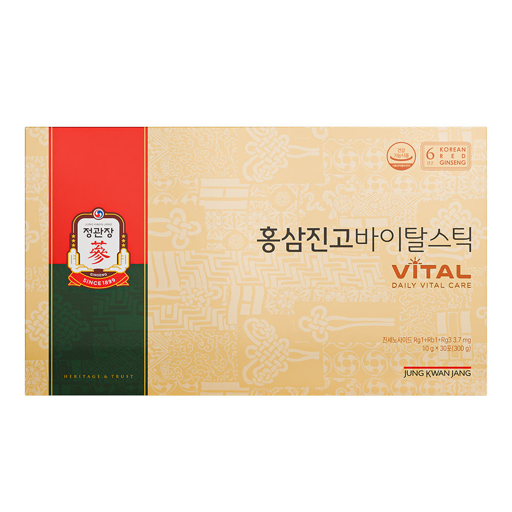 Jung Kwan Jang Jin Go Vital Stick Korean red ginseng supplement nutrition information