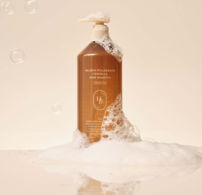 HEVEBLUE Salmon PullKeratin Centella Hair Shampoo 500ml bottle
