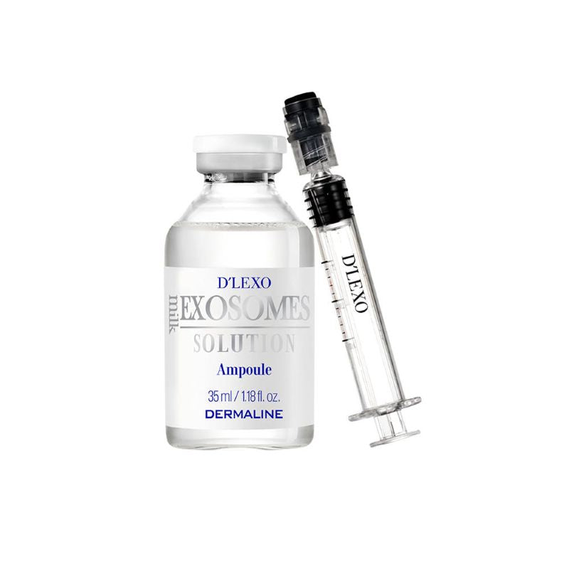 DERMALINE D’LEXO Milk Exosome Solution Ampoule 35ml bottle and applicator