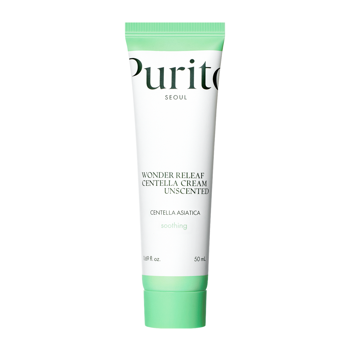 PURITO SEOUL Wonder Releaf Centella Cream Unscented 50ml facial moisturizer tube
