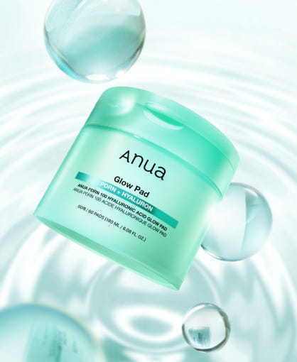 Anua PDRN 100 Hyaluronic Acid Glow Pad 60 pads 180 ml container