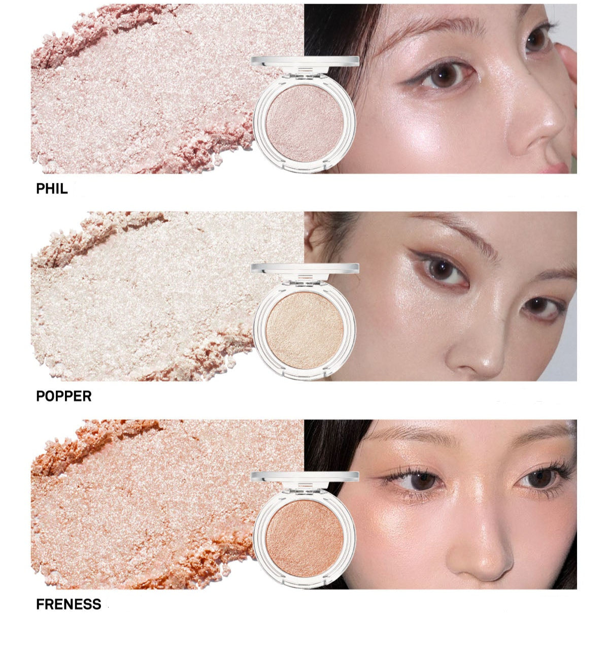 NAMING Fluffy Baked Highlighter 3.8g in three colors