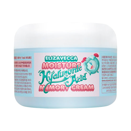 Elizavecca Moisture Hyaluronic Acid Memory Cream 100g jar with spatula and product box