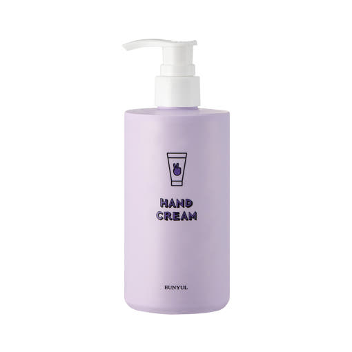 EUNYUL Cloud Perfume Hand Cream bottles in pink and lavender packaging