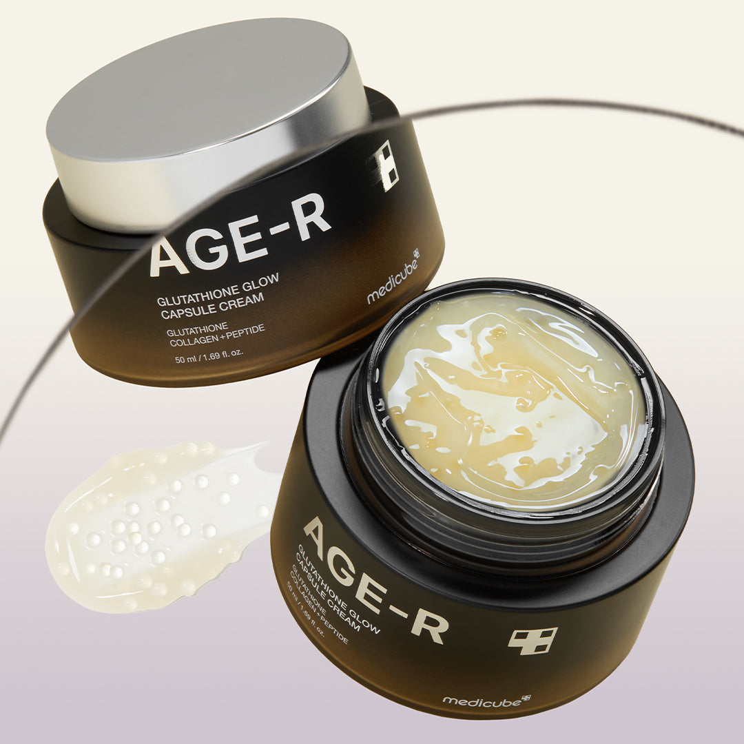 MEDICUBE AGE-R Glutathione Glow Capsule Cream 50ml jar with cream texture