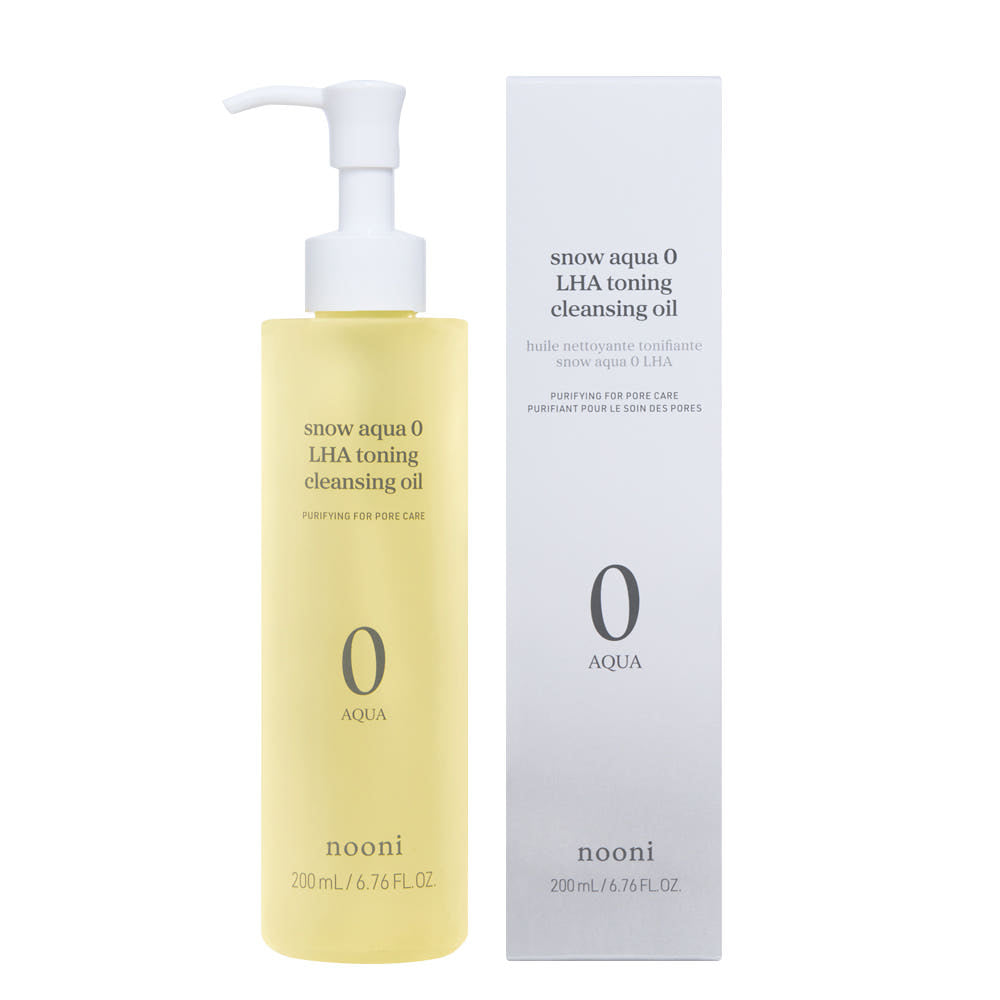 nooni Snow Aqua 0 LHA Toning Cleansing Oil 200ml bottle