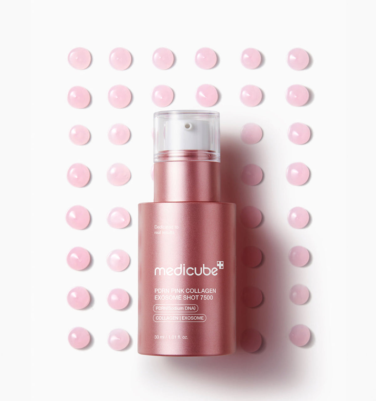 medicube PDRN Pink Collagen Exosome Shot 7500 30ml pink facial serum bottle