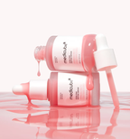 medicube PDRN Pink Peptide Serum 30 ml bottle with pink serum droplets