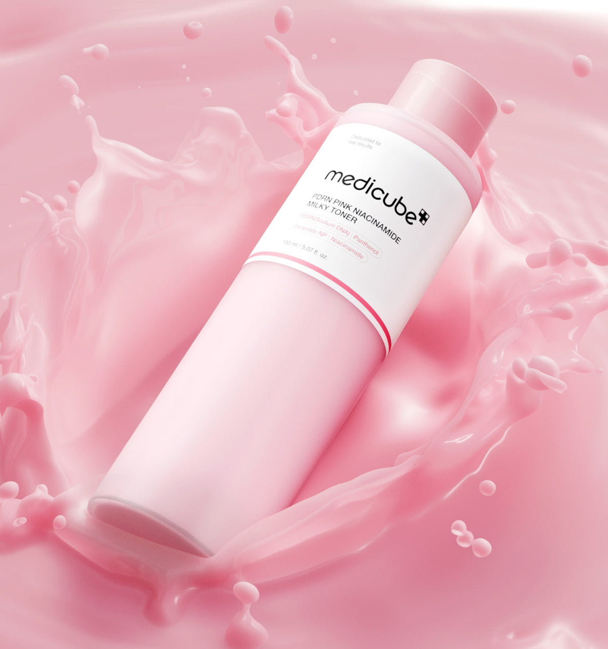 medicube PDRN Pink Niacinamide Milky Toner 150ml pink bottle