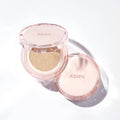 A'pieu Waterlock Cushion compact in pink packaging with the lid open