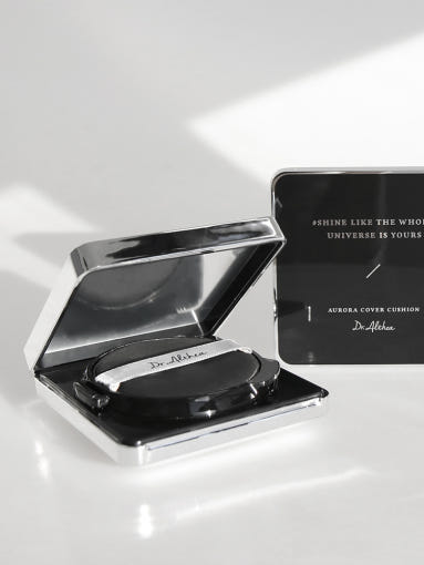 Dr.Althea Aurora Cover Cushion Moisture SPF50+ PA+++ 15g cushion compact, puff, and product box
