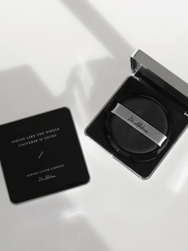 Dr.Althea Aurora Cover Cushion Moisture SPF50+ PA+++ 15g cushion compact, puff, and product box