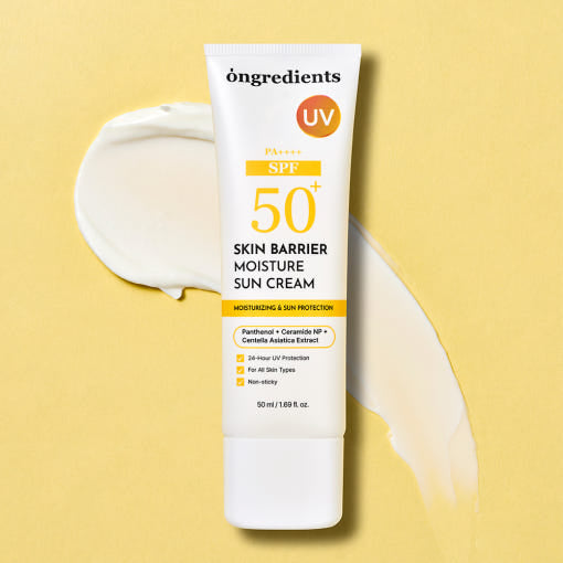 ongredients Skin Barrier Moisture Sun Cream SPF50+ PA++++ 50ml tube