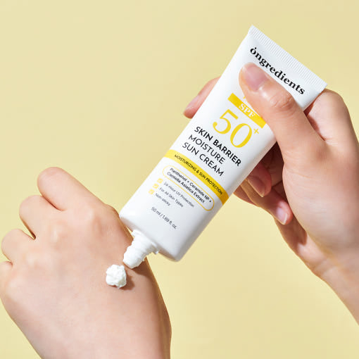 ongredients Skin Barrier Moisture Sun Cream SPF50+ PA++++ 50ml tube