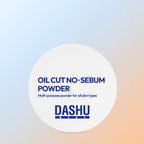 DASHU Men’s Oil Cut No-Sebum Powder 5g shown with a model