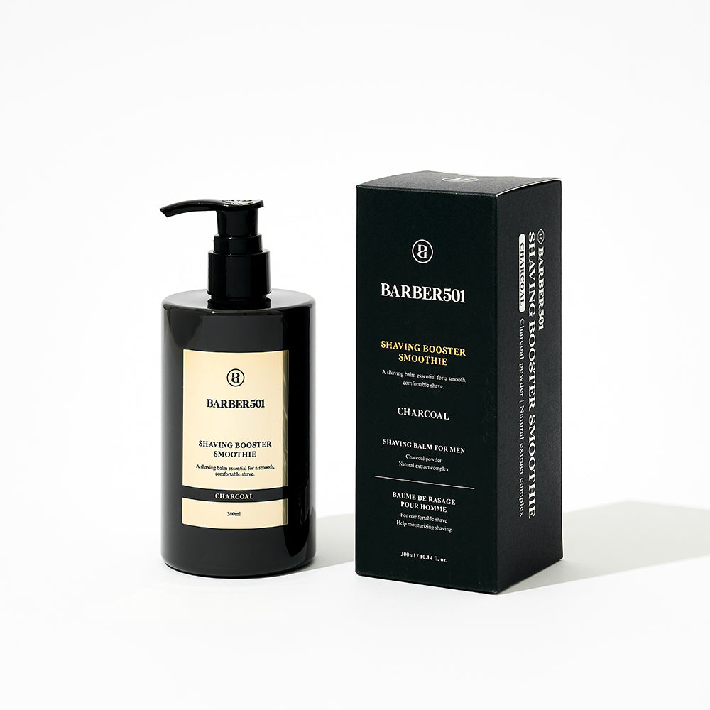 BARBER501 Shaving Booster Smoothie 300ml #CHARCOAL pump bottle