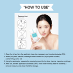 BeaumAnt Face & Body Liner Gua Sha Massage Cream 120ml used with its integrated gua sha applicator on the face