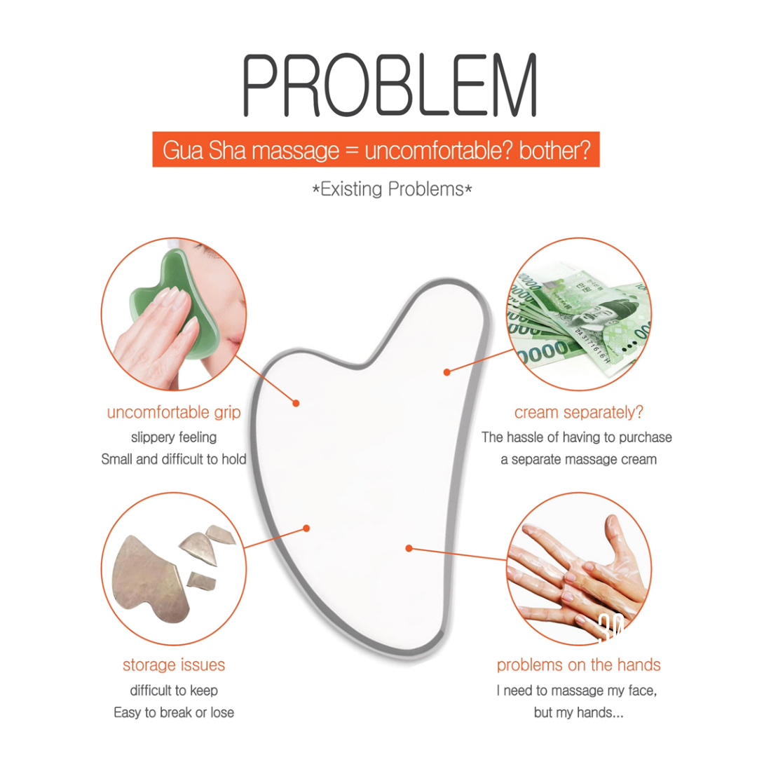BeaumAnt Face & Body Liner Gua Sha Massage Cream 120ml used with its integrated gua sha applicator on the face