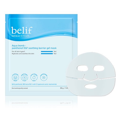 belif Aqua Bomb Panthenol EGF Soothing Barrier Gel Mask 30ml X 5ea