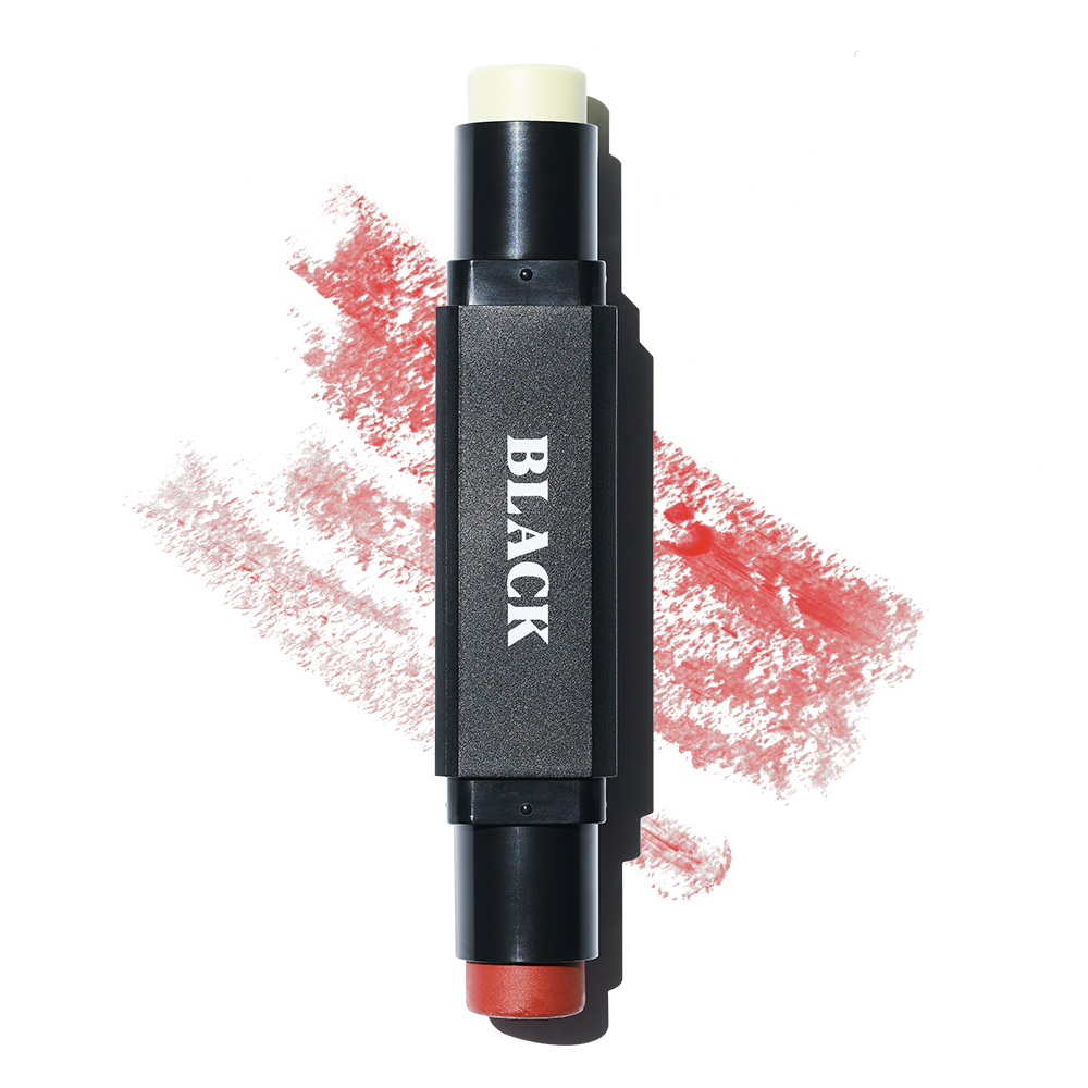 BLACK MONSTER Black Balm dual-ended lip balm with colorless and tinted balm ends