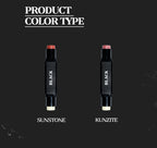 BLACK MONSTER Black Balm dual-ended lip balm with colorless and tinted balm ends