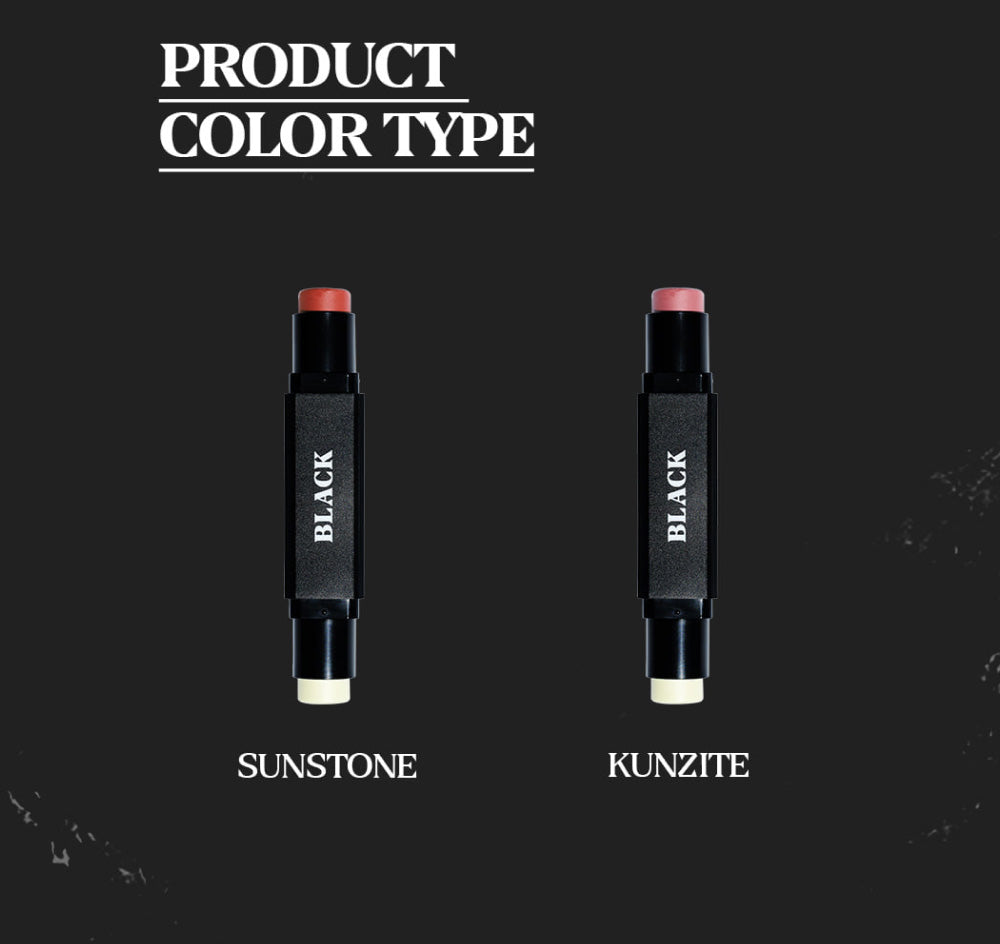 BLACK MONSTER Black Balm dual-ended lip balm with colorless and tinted balm ends