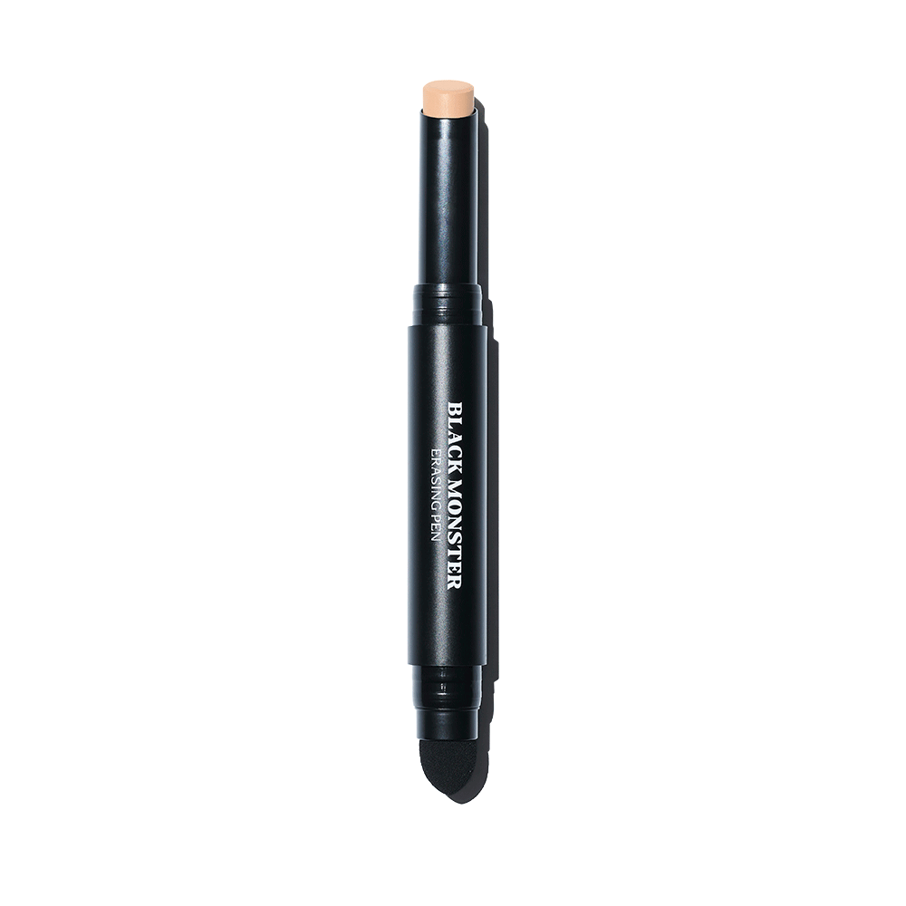 BLACK MONSTER Erasing Pen Concealer dual-sided black concealer pen with blending puff