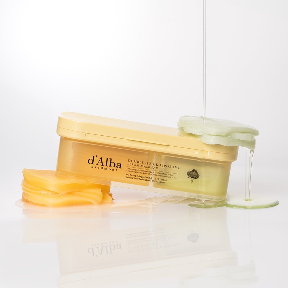 d'Alba Double Quick Liposome Serum Mask Pad 225g jar