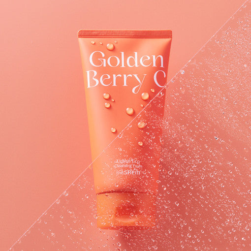 The SAEM Urban Eco Golden Berry C Cleansing Foam 150ml tube with rich cleansing foam and golden berry imagery