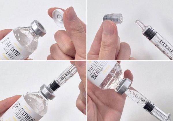 DERMALINE D'LEXO Glutathione Toning Solution Ampoule 35ml bottle and applicator