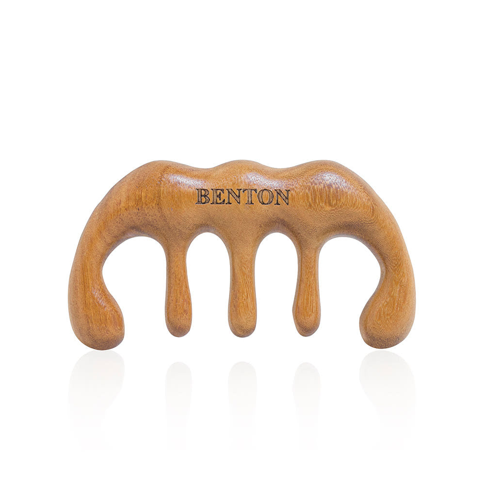 Benton Scalp Brush Massager made from natural sandalwood