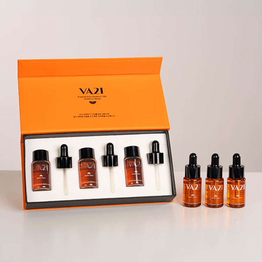 Relaco VA21 Premium Pure Vitamin C Serum Set, three 14ml pure vitamin C serums
