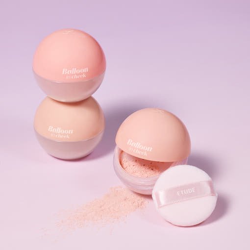 ETUDE Balloon in Cheek 6g loose powder blush with included puff