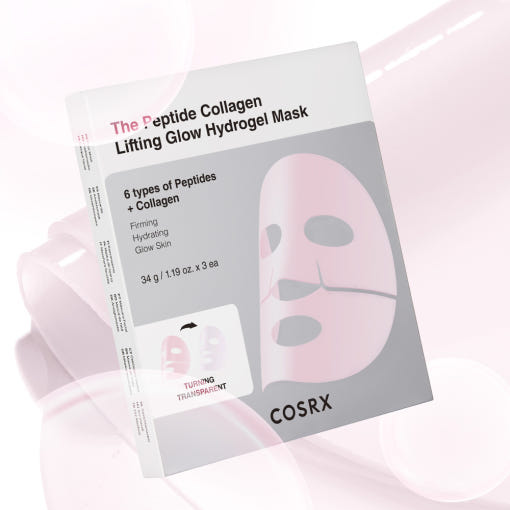 COSRX The Peptide Collagen Lifting Glow Hydrogel Mask 34g X 3ea