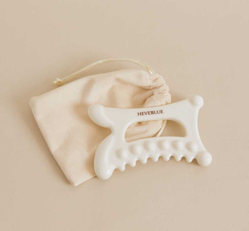 HEVEBLUE Natural White Clay Relaxing Homecare Gua Sha