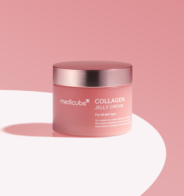 medicube Collagen Jelly Cream 50ml pink jar with transparent pink jelly cream