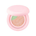lilybyred Dual Light Tone-up Cushion SPF50+ PA+++ 12g #Peach Green compact showing the peach and green dual-tone cushion
