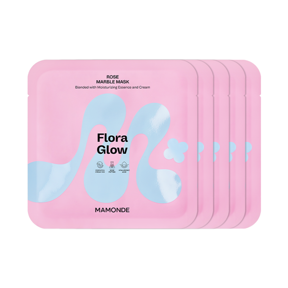 Mamonde Flora Glow Rose Marble Mask 36g X 5ea