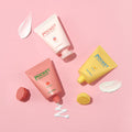 TONYMOLY Pocket Hand Cream in Banana, Red Apple, and Peach, three 30ml tubes