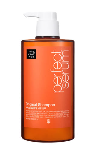 mise en scène Perfect Serum Original Shampoo 900ml orange pump bottle