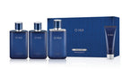 O HUI Meister for Men Fresh 3pcs Special Set with two Fresh Skin bottles, Fresh Lotion, and Cleansing Foam in a blue gift box