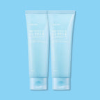 Shingmulnara Jeju Sparkling Water Pore Deep Cleansing Foam 120ml+120ml two light-blue cleansing foam tubes