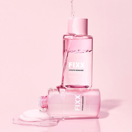 so natural All Clean Fixx Lip & Eye Remover 300ml pink dual-phase makeup remover bottle