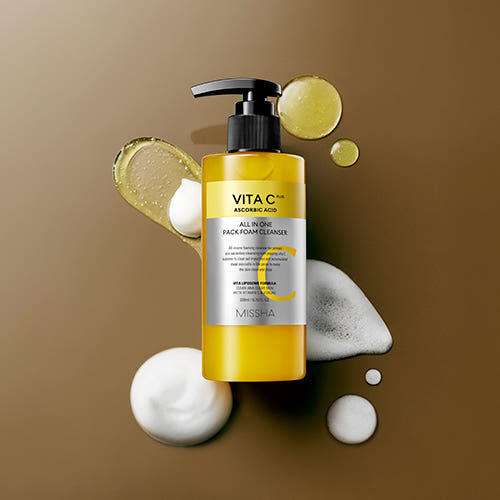 MISSHA Vita C Plus All In One Pack Foam Cleanser 200ml bottle